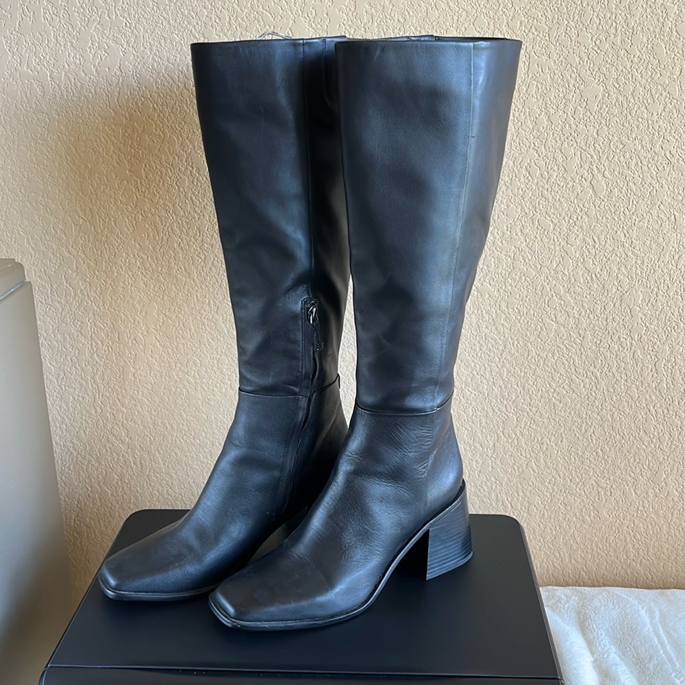 Sam Edelman Black Leather Boots Size 10 EUC